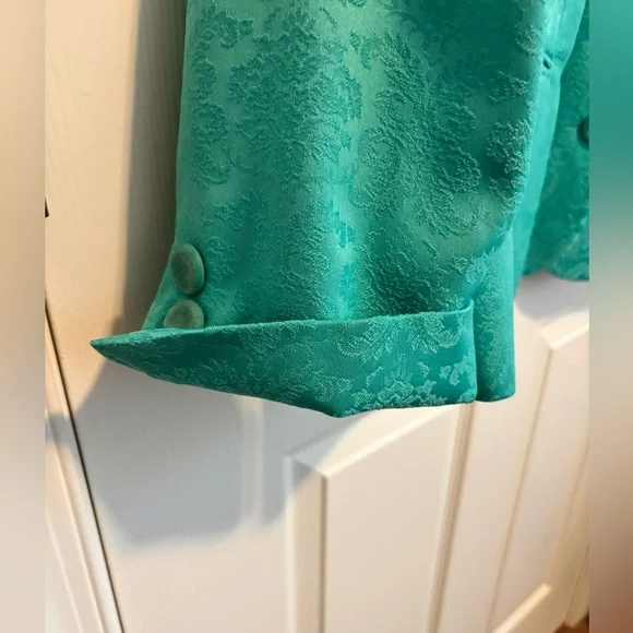 SAG HARBOR AQUA GREEN 5 BUTTON LINED LONG SLEEVES TWO FRONT POCKETS PLUS 24 W - Picture 13 of 13